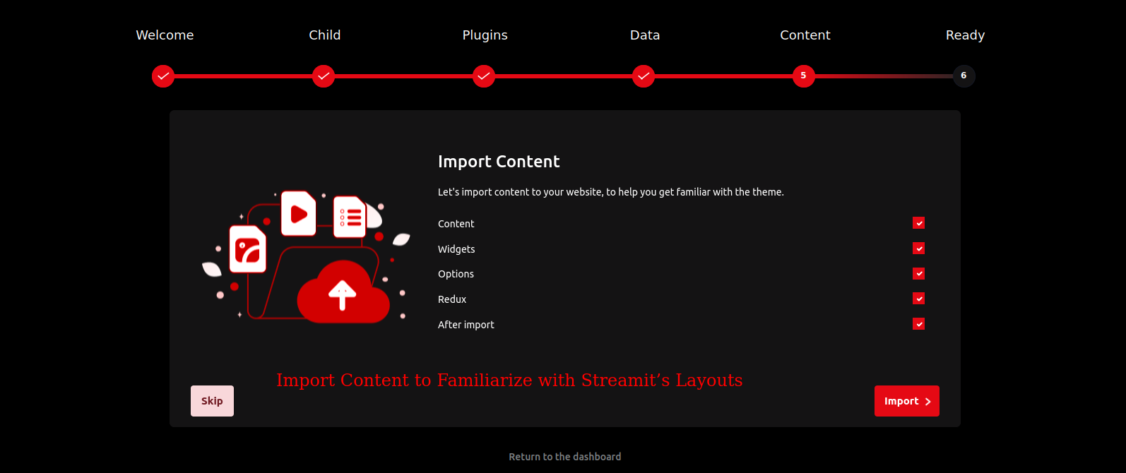 import content